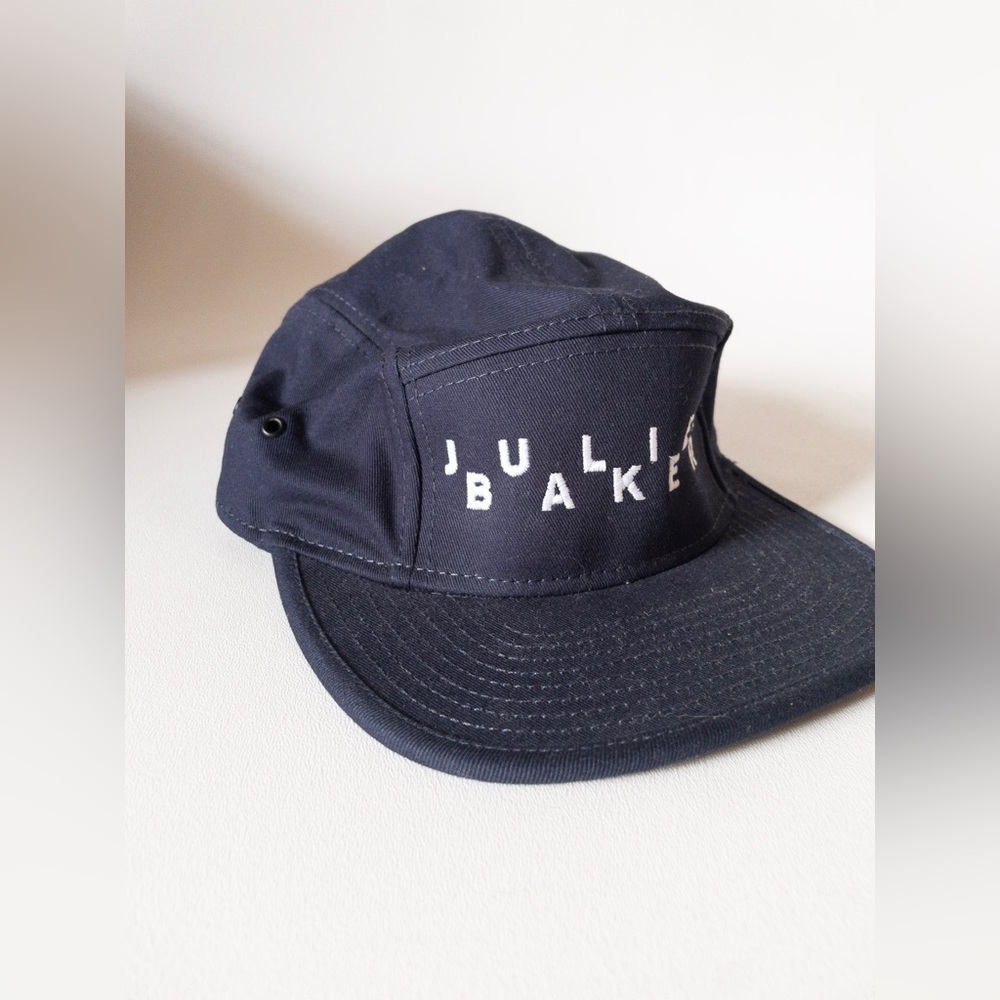 Julien Baker Navy Cap with White Lettering 100% Cotton Otto Cap
